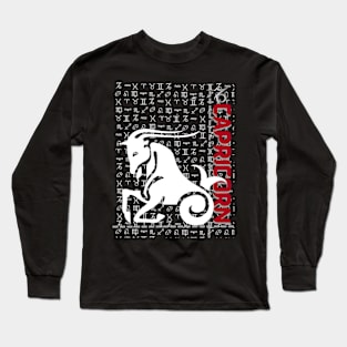 Capricorn Zodiac Design Long Sleeve T-Shirt